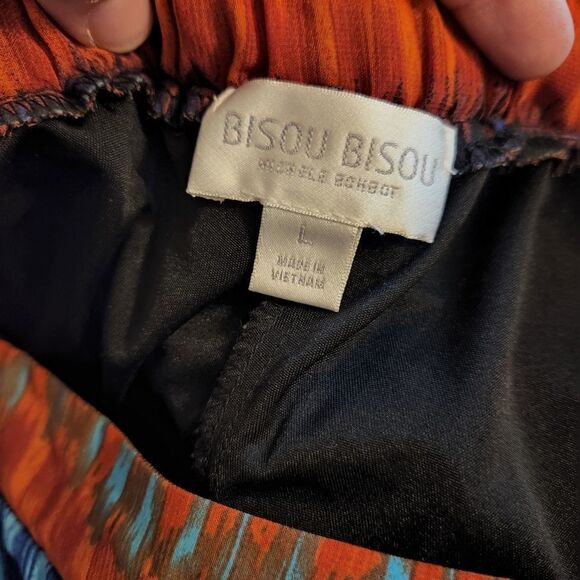 Bisou Bisou Palazzo Sheer Pants Batik Boho Summer Party - Picture 5 of 6